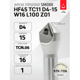 Фреза дисковая HF45 TC11 D4-15 W16 L100 Z01-H SMOXH