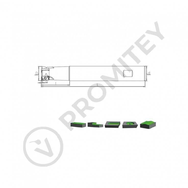 Корпус фрезы HST LN03 D18 W16 L150 Z02-H