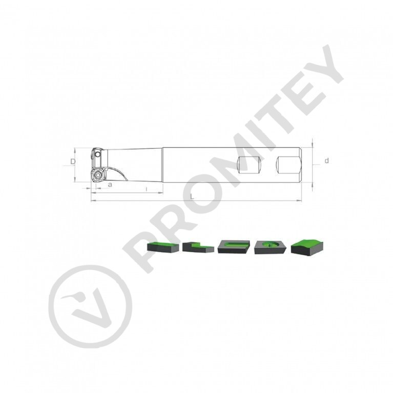 Корпус фрезы HST SP10 D25 W25 L150 Z02-H
