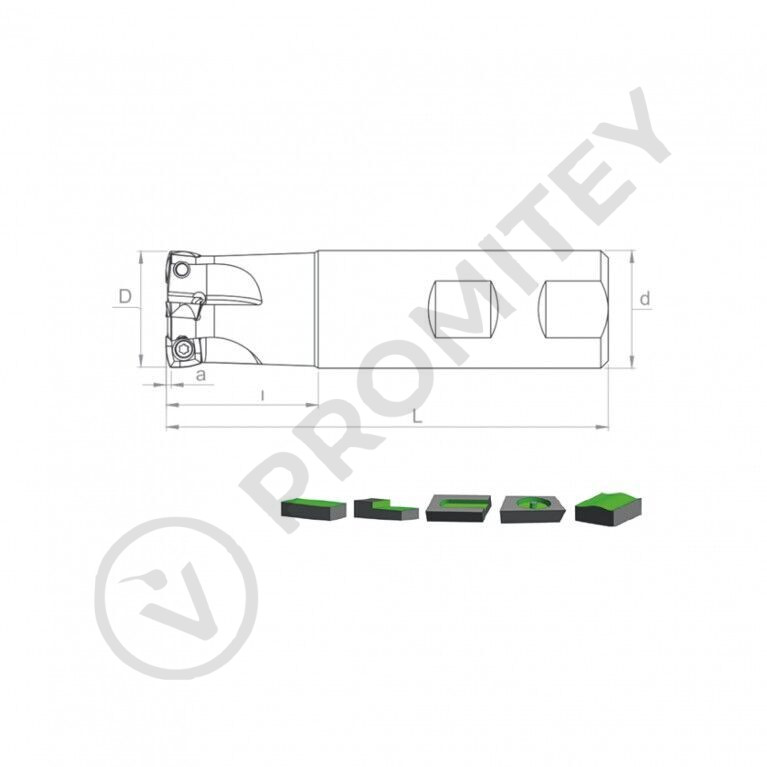 Корпус фрезы HST XPLT06 D32 W32 L150 Z05-H