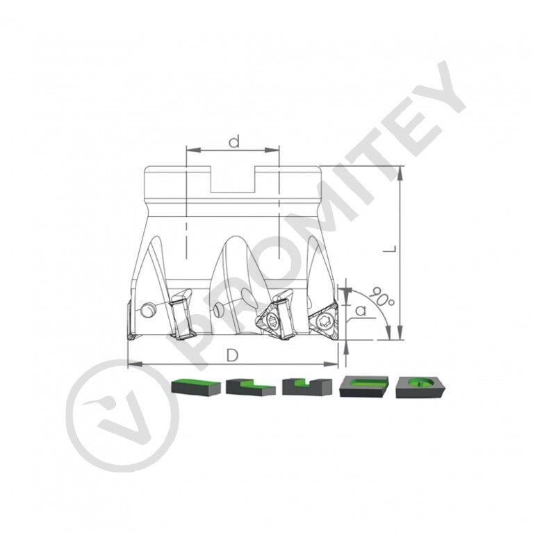Корпус фрезы TK90 TN1005 D63 A22 Z07-H