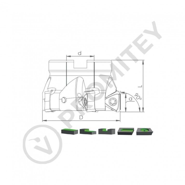 Корпус фрезы TK90 TN18 D80 A27 Z06-H
