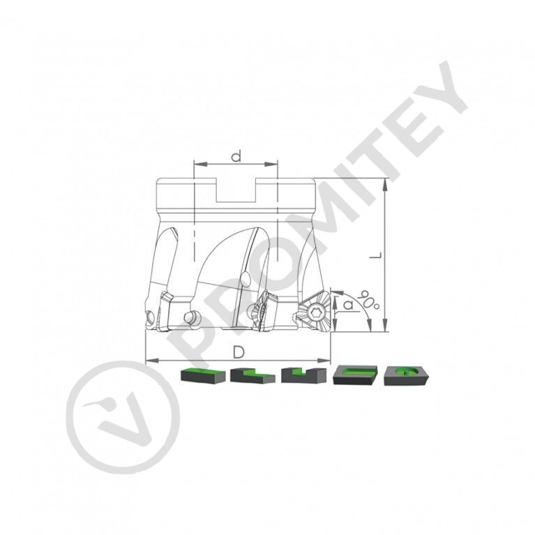 Корпус фрезы TK90P TP16 D100 A32 Z08